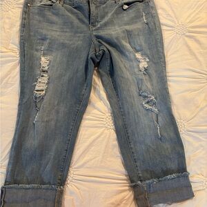 Torrid Light Blue Distressed Boyfriend Jeans